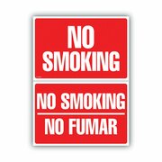 Cosco Sign, No Smoking/No Fumar, 12" Height, 8" Width, Plastic 098068